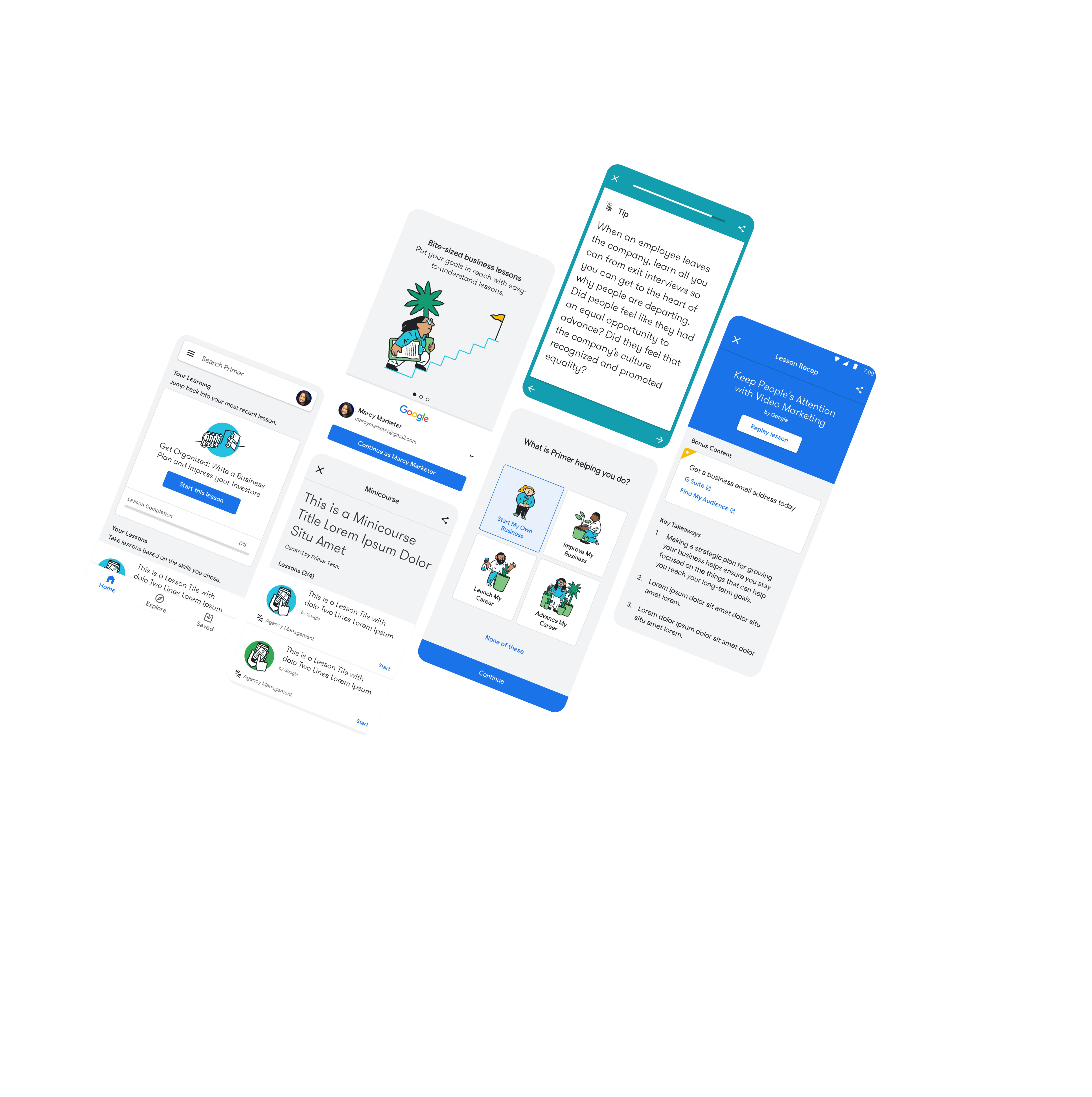 Google Primer desktop view